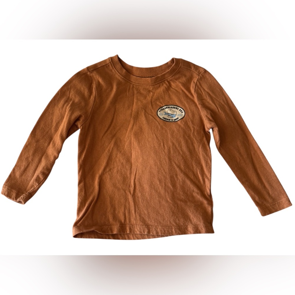 Old Navy Rust Long Sleeve Kids Tee